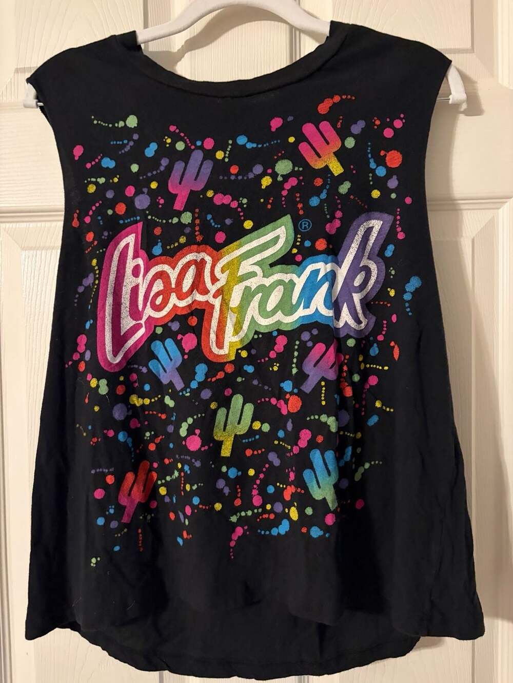 Lisa Frank Urban Outfitters Exclusive Rainbow Cactus Graphic Muscle Tank Top M